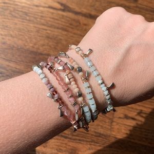 Stella & Dot Hart Necklace + Wrap Bracelet